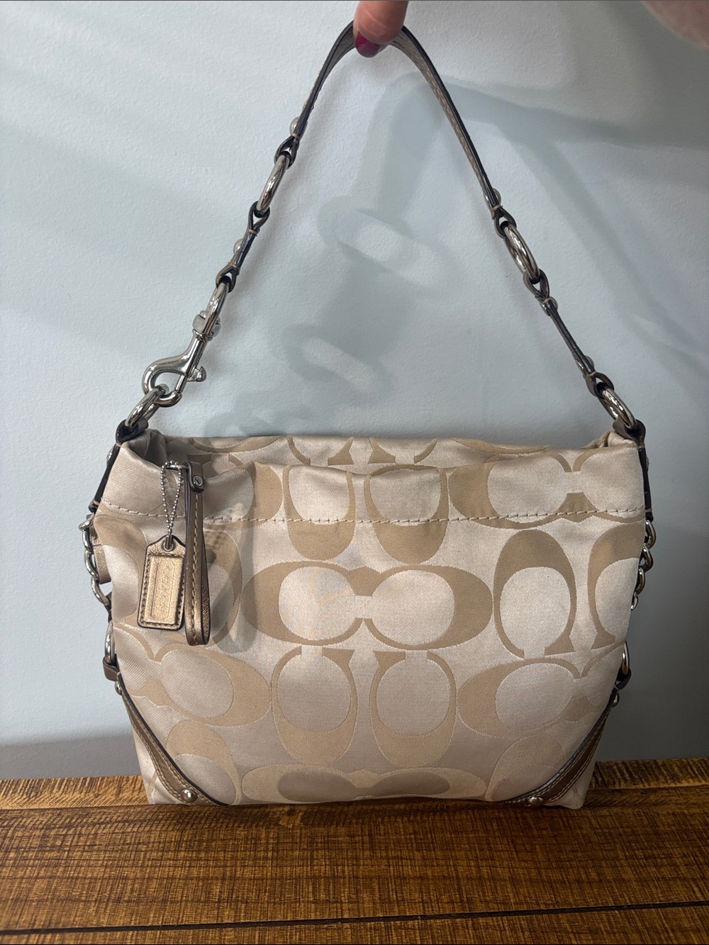 Coach Y2K Neutral Signature Jacquard Shoulder Bag